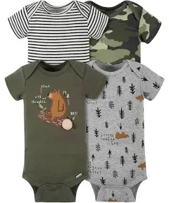 Gerber Baby Boys 4-Pack Short Sleeve Onesies Bodysuits