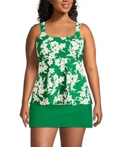 Lands' End Women's Plus Size Flutter Tankini Top