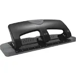 Swingline - 20-Sheet SmartTouch Three-Hole Punch, 9/32" Holes, Black/Gray