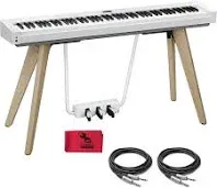 Casio Privia PX-S7000 88-Key Keyboard White w/ Cables, Cloth