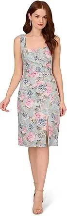 Adrianna Papell Women's Floral Matelasse Dress