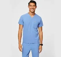 Figs Mens Ceil Blue Leon - Three-Pocket Scrub Top