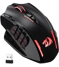 Redragon M913 Impact Elite Wireless Gaming Mouse, 16000 DPI Wired/Wireless RGB Gamer Mouse with 16 Programmable Buttons, 45 HR Battery and Pro