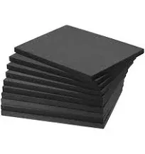 EVA Foam Sheets Black 9.6 Inch x 9.6 Inch 10mm Thickness for Crafts DIY 10Pcs