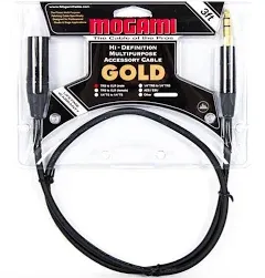 Mogami Gold TRSXLRM-10 Balanced 1/4&#034; to XLR Male Patch Cable - 10ft Marshall Elt