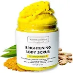 PureBellissimo Turmeric Body Scrub Brightening Scrub Sugar Scrub Turmeric Body Exfoliant Scrub for Dark Spots (Turmeric)