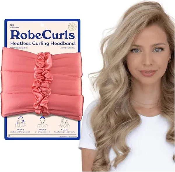 RobeCurls Heatless Hair Curler Satin Curling Headband Curls