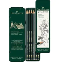 Faber Castell 9000 Graphite Pencil Set of 6