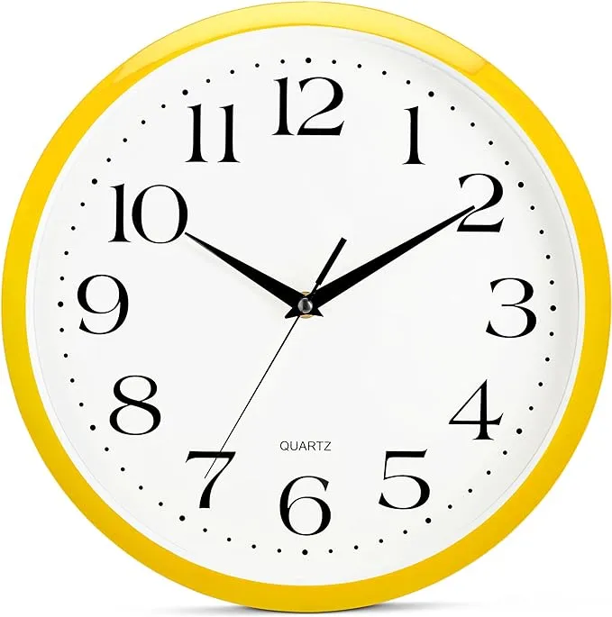 12 inch Gold Analog Silent Non-Ticking Decorative Modern Wall Clock