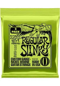 Ernie Ball 2221 Regular Slinky Nickel Wound Set Electric Guitar Strings - 3 PACK