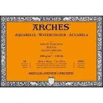 Arches Watercolor Block - 9" x 12", Rough, 20 Sheets