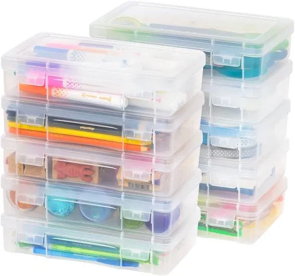  USA Plastic Bead Craft Hobby Art School Supply Pencil Medium Case - 10 Pack