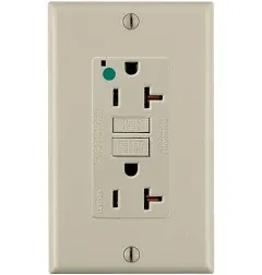 Leviton GFNT2-HGI 20 Amp, 125 Volt, Hospital Grade, SmartlockPro GFCI Receptacle, Ivory