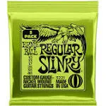 Ernie Ball Regular Slinky Nickel Wound Electric Guitar Strings 3 Pack - 10-46