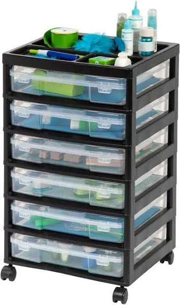 IRIS USA 6-Case Scrapbook Cart