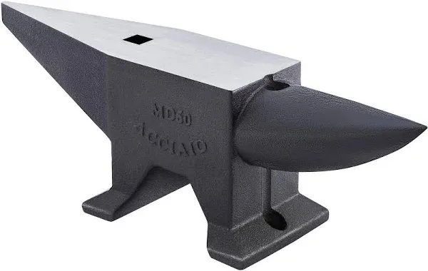 VEVOR Cast Anvil Single Horn Anvil Rugged Round Horn Anvil Blacksmith and