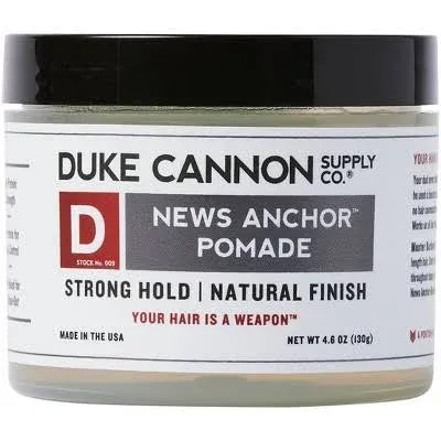 Duke Cannon News Anchor Pomade, Strong Hold Natural Finish