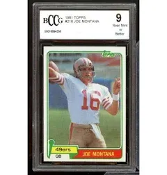 Joe Montana 1981 Topps Rookie