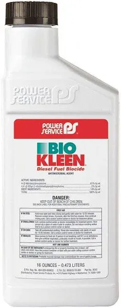 Power Service Bio Kleen Diesel Fuel Biocide -  16 fl oz bottle