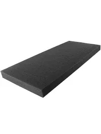 FoamRush 0.5" x 24" x 24" Charcoal High Density Upholstery Foam Cushion (Upholstery Sheet, Foam Padding, Seat Replacement, Chair Cushion Replacement, Square Foam, Wheelchair Seat Cushion) Made in USA