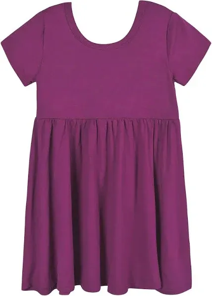 Infant &amp; Toddler Girls Raspberry Buttery Soft Viscose Made from Eucalyptus Twirl Dress