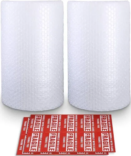 2-Pack Bubble Cushioning Wrap Rolls