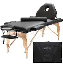 Saloniture Professional Portable Massage Table with Backrest