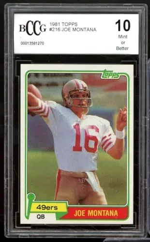 1981 Topps #216 Joe Montana Rookie Card BGS BCCG 9 Near Mint+