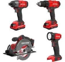 Craftsman CMCK401D2 V20 Li-Ion 4-Tool Combo Kit