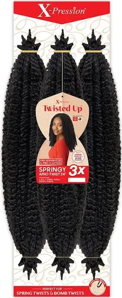 Outre Synthetic Braid - X PRESSION TWISTED UP 3X SPRINGY AFRO TWIST 24