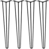 BENTISM Hairpin Table Legs 26inch,Set of 4 DIY Desk Table Legs 3 Rods Heavy Duty