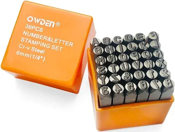 OWDEN Professional 36Pcs. Steel Metal Stamp Set