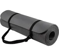 All Purpose 1/2-Inch Extra Thick High Density Anti-Tear Exercise Yoga Mat with C