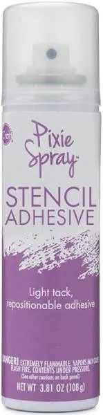 iCraft Pixie Spray Stencil Adhesive, Repositionable<wbr/>, Low Tack, 3.81 Ounces