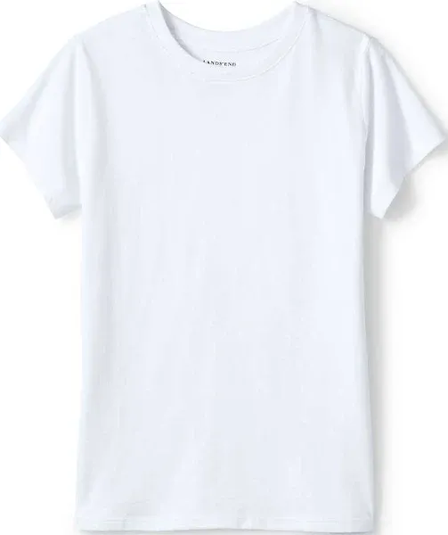 Lands' End Girls' School Uniform Short Sleeve Essential Tee