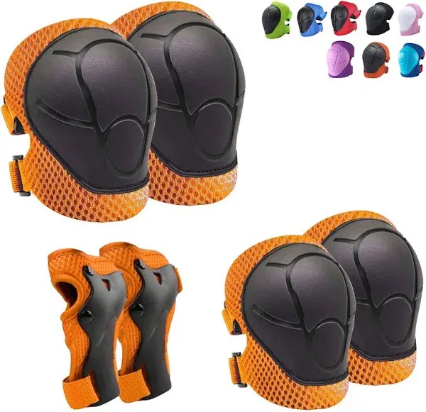 Knee Pads for Kids Knee pads and Elbow Pads Toddler Protective Gear Set Kids Elbow Pads and Knee Pads for Girls Boys with Wrist Guards 3 in 1 for Skating Cycling Bike Rollerblading Scooter [Upgraded]