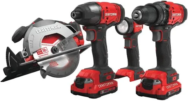 Craftsman V20 Cordless Drill Combo Kit CMCK401D2