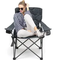 XL Oversized Camping Chair Folding Camp Chairs for Adults Heavy Duty Big Tall...