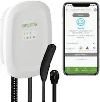 Emporia Level 2 48 Amp UL Listed EV Charger with Load Management White / J1772 / NEMA 14-50