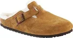 Birkenstock Women's Boston Suede Shearling-Lined Clogs, Womens, 8, Mink