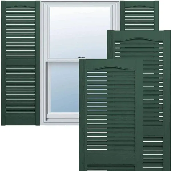 Vinyl LL1S14X03600BL Standard Cathedral Top Center Mullion, Open Louver Vinyl...