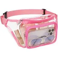 Veckle Fanny Pack Clear Fanny Pack for Women Men Bag Stadium Approved Transparent Adjustable Belt Bag