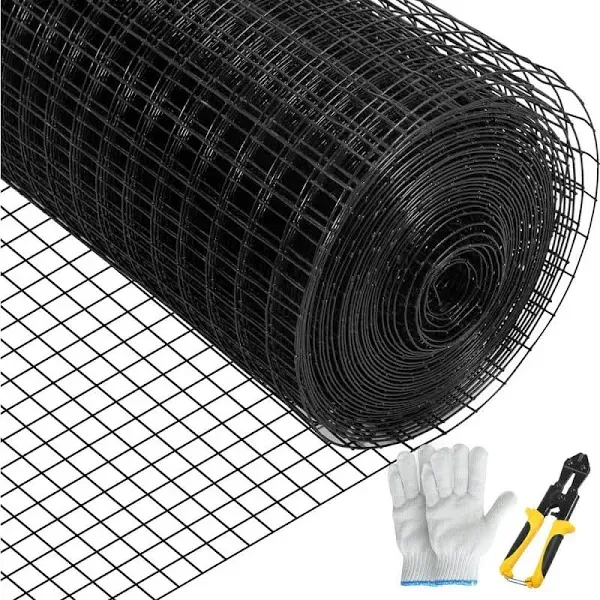 VEVOR Welded Wire Fence Vinyl Coated Chicken Rabbit Mesh 1&#034;x1&#034; 16 Gauge 24&#034;x50&#039;