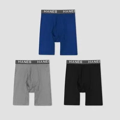 Hanes Men's Comfort Flex Fit Long Leg Boxer Briefs 3pk - Colors May Vary - (Large)