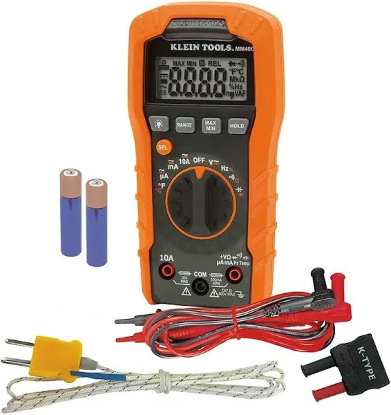 Klein Tools MM400 600V Digital Multimeter 10A 40M AUTO RACING NEW