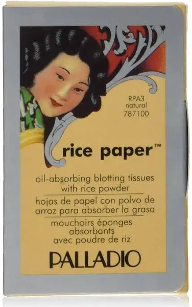 New Palladio rice paper oil absorbing blotting tissues with rice powder