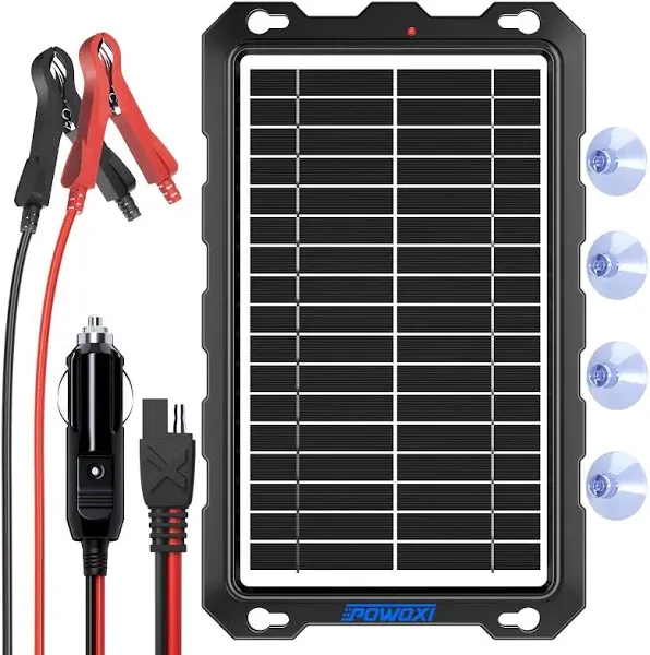 adamsbargainshop 7.5W Solar Battery Trickle Charger Maintainer