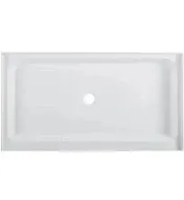 Swiss Madison Voltaire 60" x 36" Acrylic White, Single-Threshold, Center Drain, Shower Base - SM-SB523