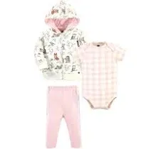 Hudson Baby Cotton Hoodie, Bodysuit or Tee Top and Pant Set