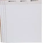 School Smart Unruled Easel Pads, 34 x 27 in, 50 Sheets, White, Pack of 4